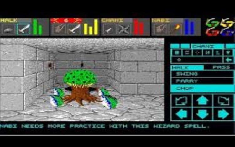 Gameplay screen of Dungeon Master (3/8)