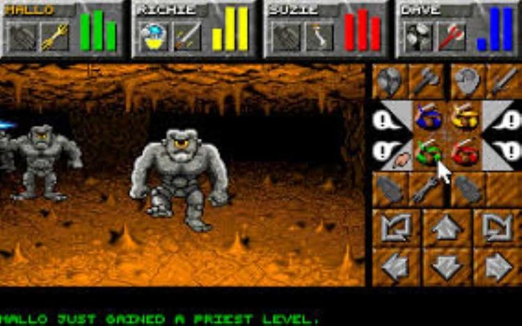 Gameplay screen of Dungeon Master (7/8)