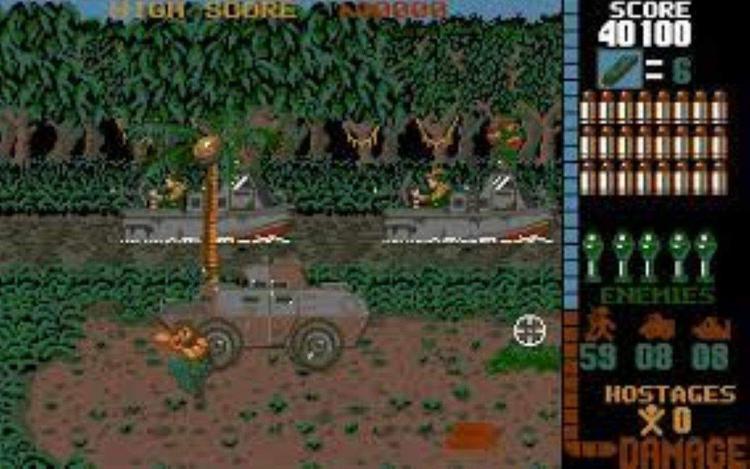 Gameplay screen of Operation Wolf (4/8)