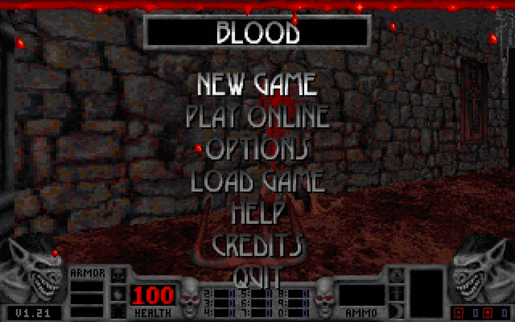 Gameplay screen of Blood (1/8)