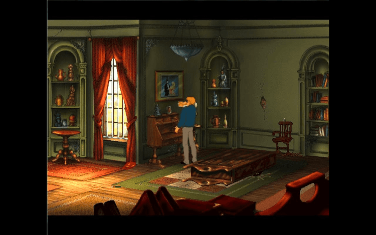 Gameplay screen of Broken Sword: The Shadow of the Templars (1/8)