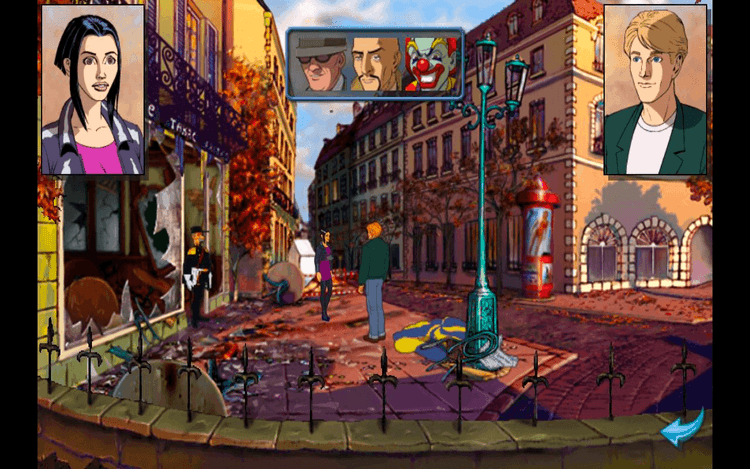 Gameplay screen of Broken Sword: The Shadow of the Templars (8/8)