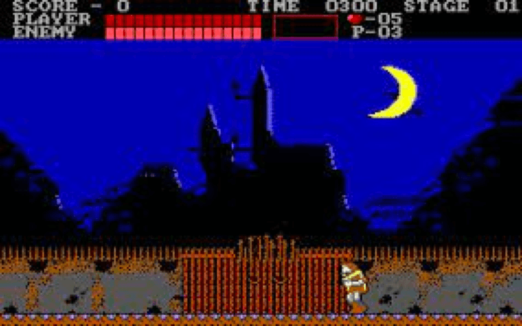 Gameplay screen of Castlevania (3/4)