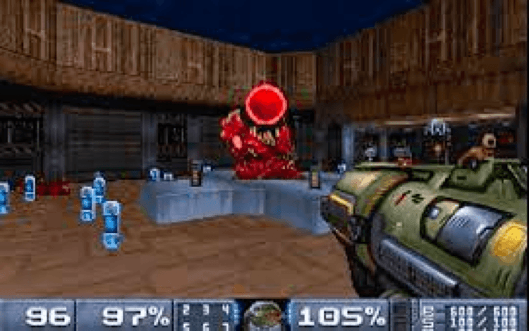 Gameplay screen of DOOM II (4/8)