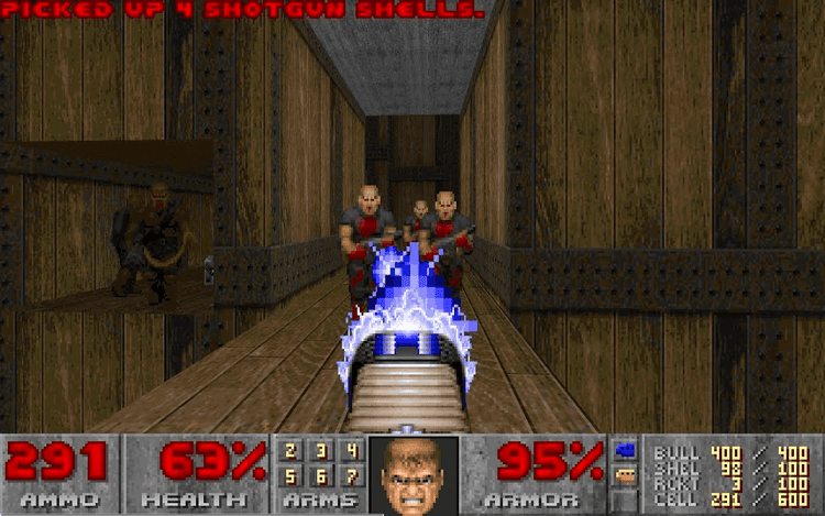 Gameplay screen of DOOM II (5/8)