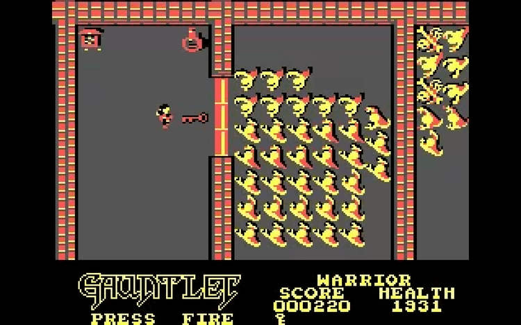 Gameplay screen of Gauntlet (3/4)