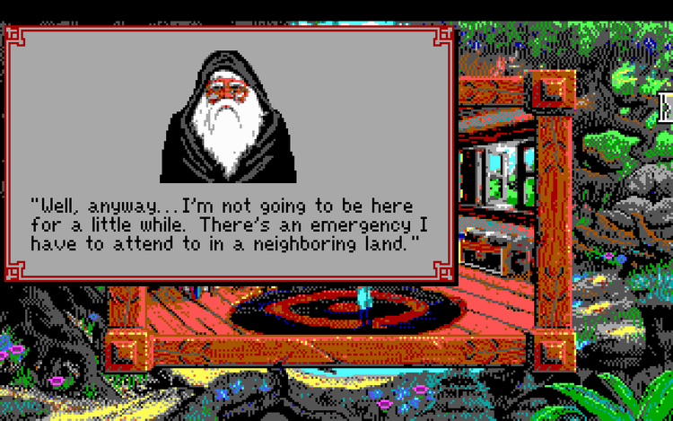 Gameplay screen of King's Quest V: Absence Makes the Heart Go Yonder! (1/8)