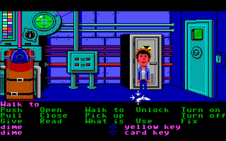 Gameplay screen of Maniac Mansion (3/8)