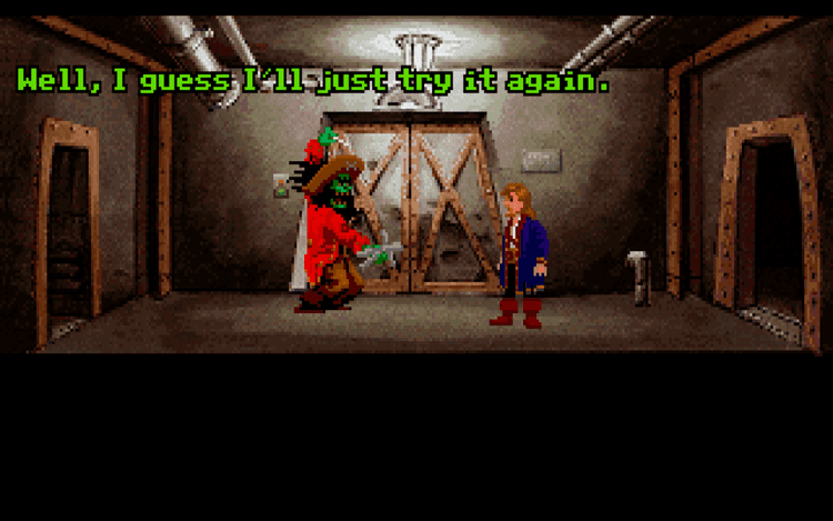 Gameplay screen of Monkey Island 2: LeChuck's Revenge (1/8)