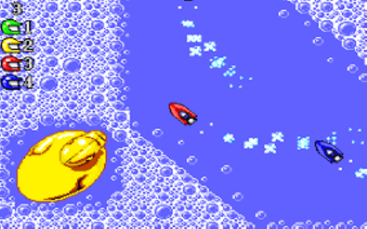 Gameplay screen of Micro Machines (8/8)