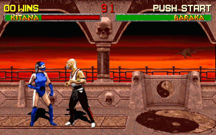 Gameplay screen of Mortal Kombat II (4/8)