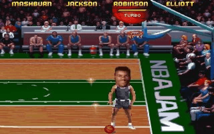 Gameplay screen of NBA Jam Tournament Edition (1/8)