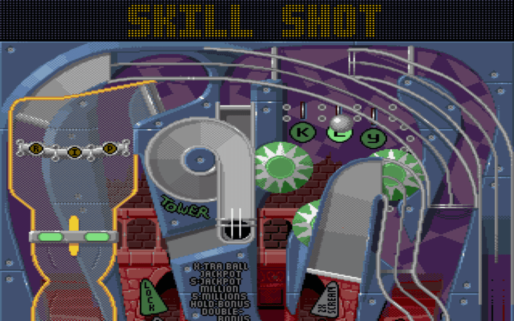 Gameplay screen of Pinball Fantasies (1/8)