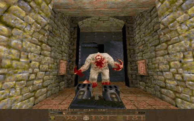 Gameplay screen of Quake (8/8)