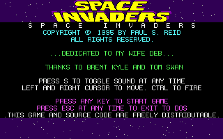 Gameplay screen of Space Invaders (3/4)