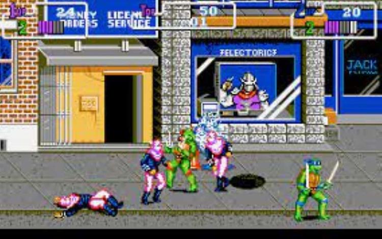 Gameplay screen of Teenage Mutant Ninja Turtles (5/8)