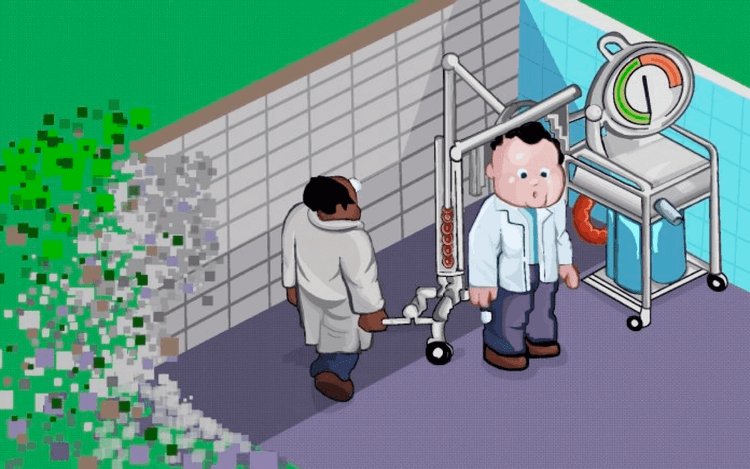 Gameplay screen of Theme Hospital (7/8)