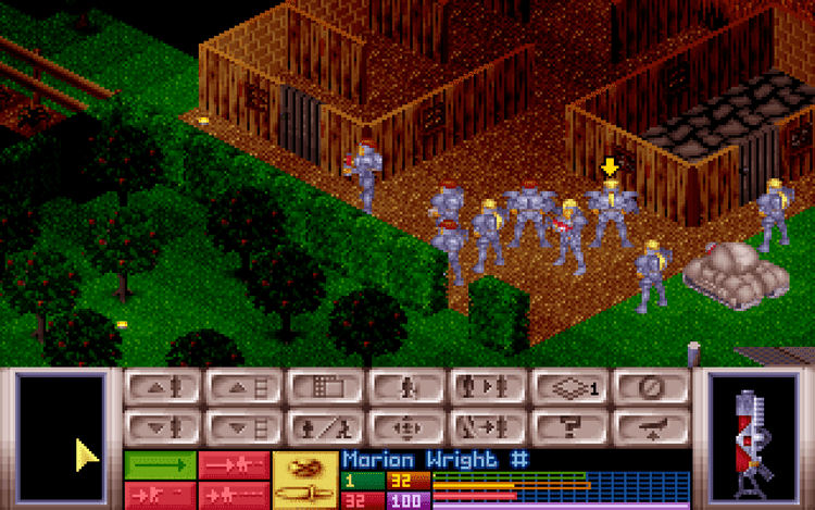 Gameplay screen of X-COM: UFO Defense (2/8)