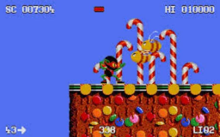 Gameplay screen of Zool (1/8)