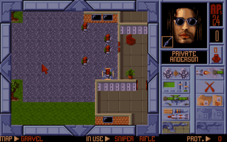 Gameplay screen of Laser Squad (1/8)