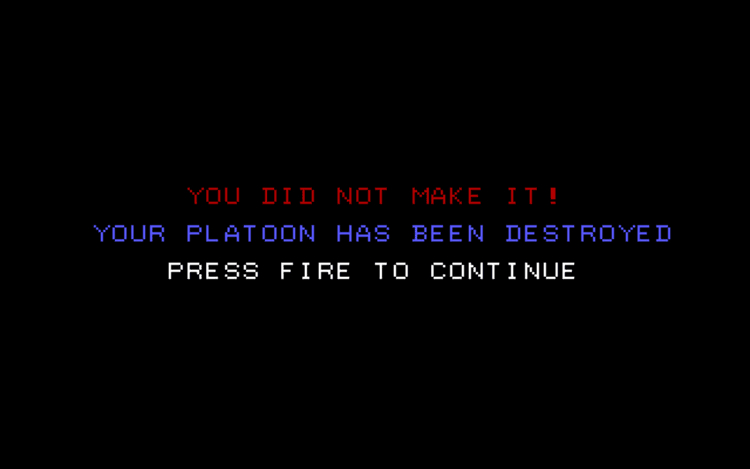 Gameplay screen of Platoon (4/4)