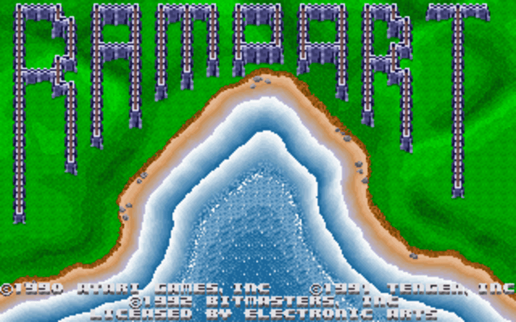 Gameplay screen of Rampart (4/8)