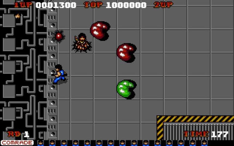 Gameplay screen of Alien Syndrome (6/8)