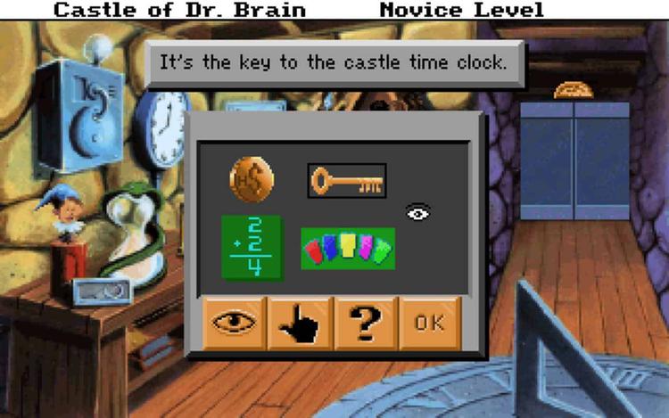 Gameplay screen of Castle of Dr. Brain (8/8)