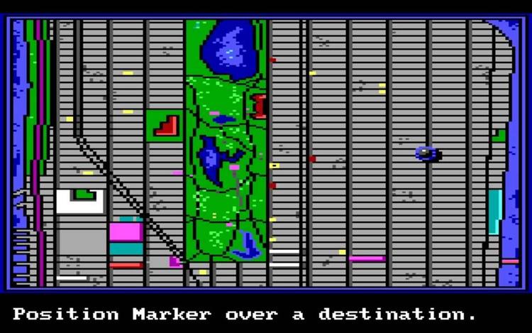 Gameplay screen of Manhunter: New York (1/8)