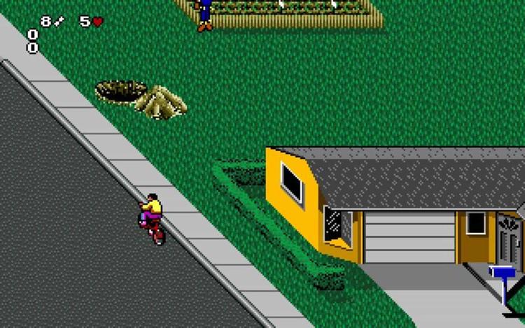 Gameplay screen of Paperboy 2 (5/8)