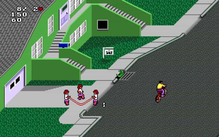 Gameplay screen of Paperboy 2 (6/8)