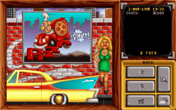 Gameplay screen of Pizza Tycoon (2/8)