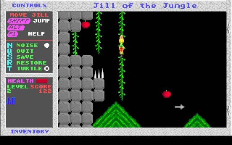 Gameplay screen of Jill of the Jungle (6/8)