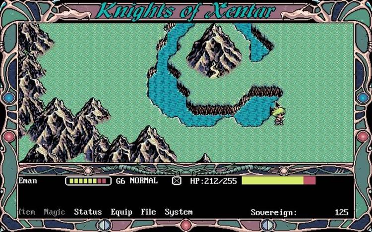 Gameplay screen of Knights of Xentar (7/8)