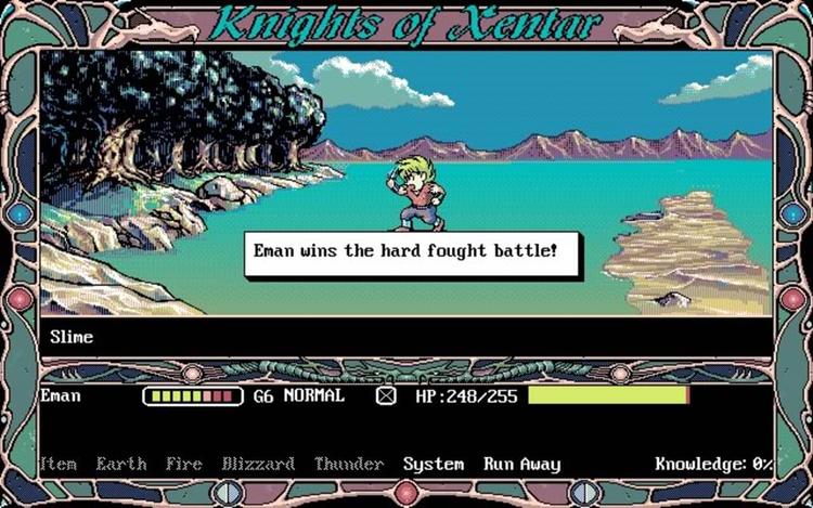 Gameplay screen of Knights of Xentar (5/8)