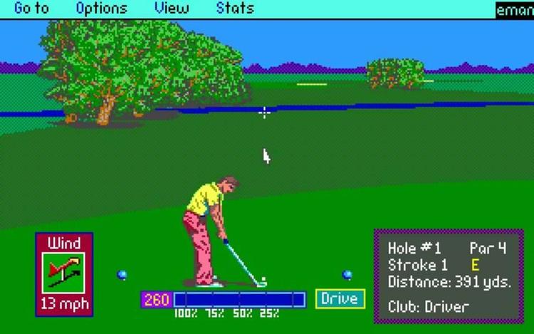 Gameplay screen of PGA Tour Golf (7/8)