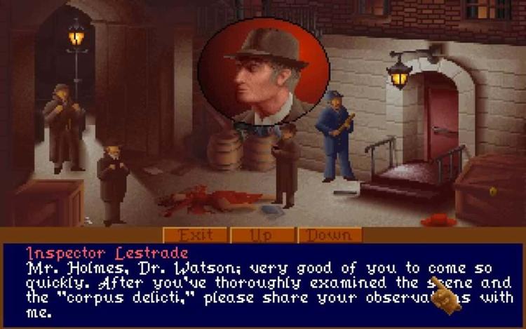 Gameplay screen of The Lost Files of Sherlock Holmes: The Case of the Serrated Scalpel (7/8)