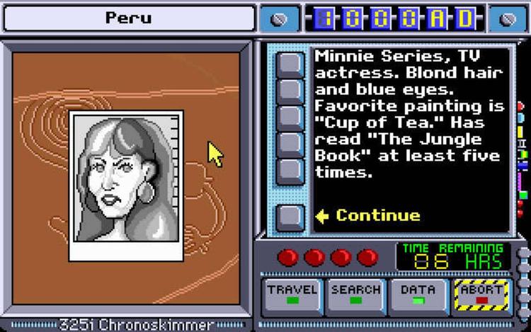 Gameplay screen of Where in Time Is Carmen Sandiego? (7/8)