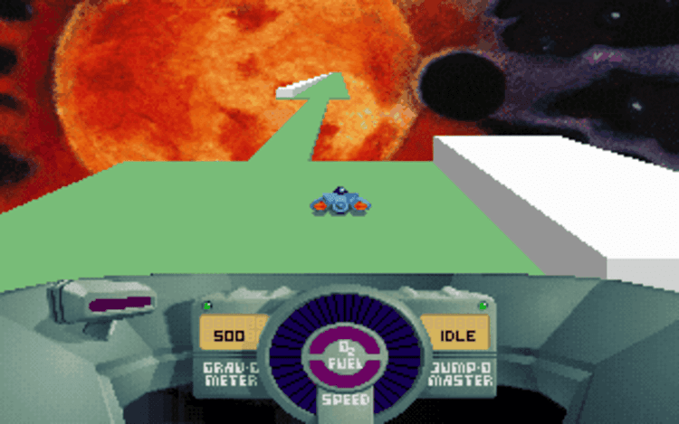 Gameplay screen of SkyRoads (1/8)