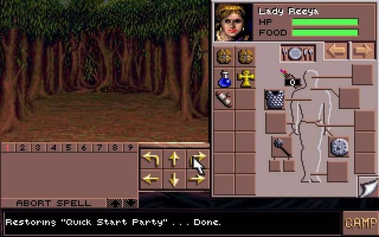 Gameplay screen of Eye of the Beholder III: Assault on Myth Drannor (6/8)