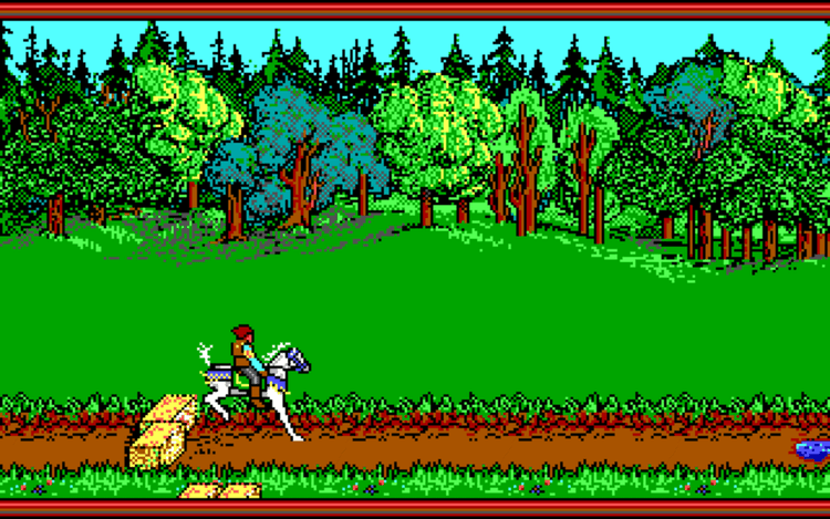 Gameplay screen of Hillsfar (1/4)